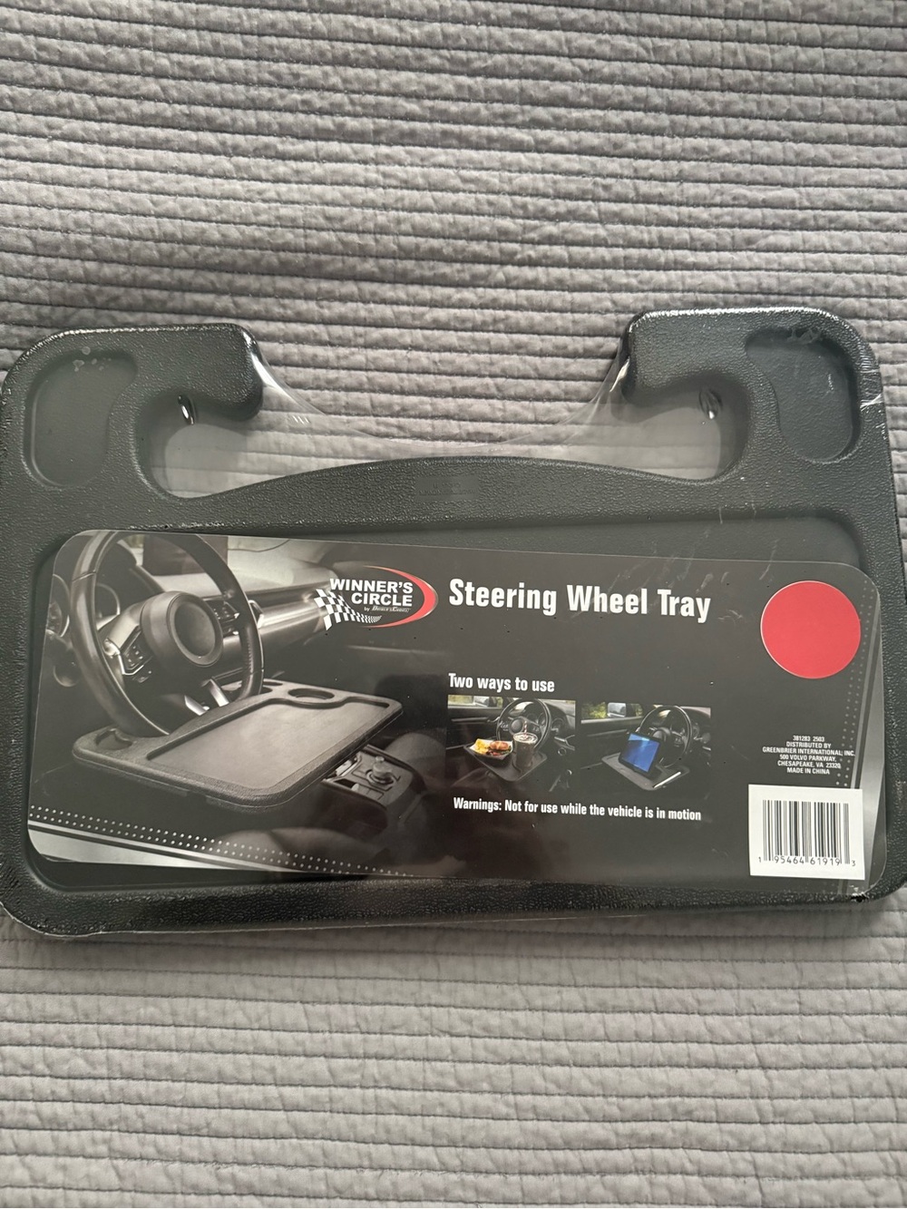 Winner's Circle Steering Wheel Tray in Black